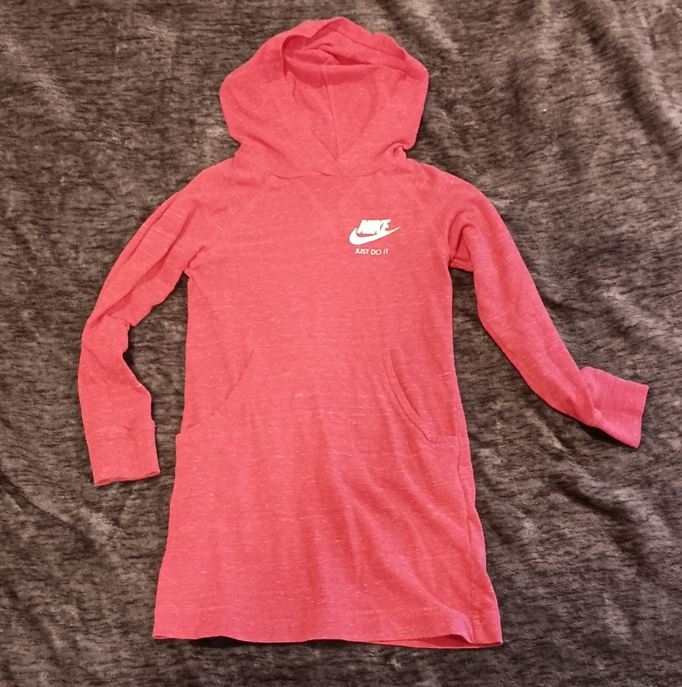 Nike Salmon Pink Girls Hooded Dress